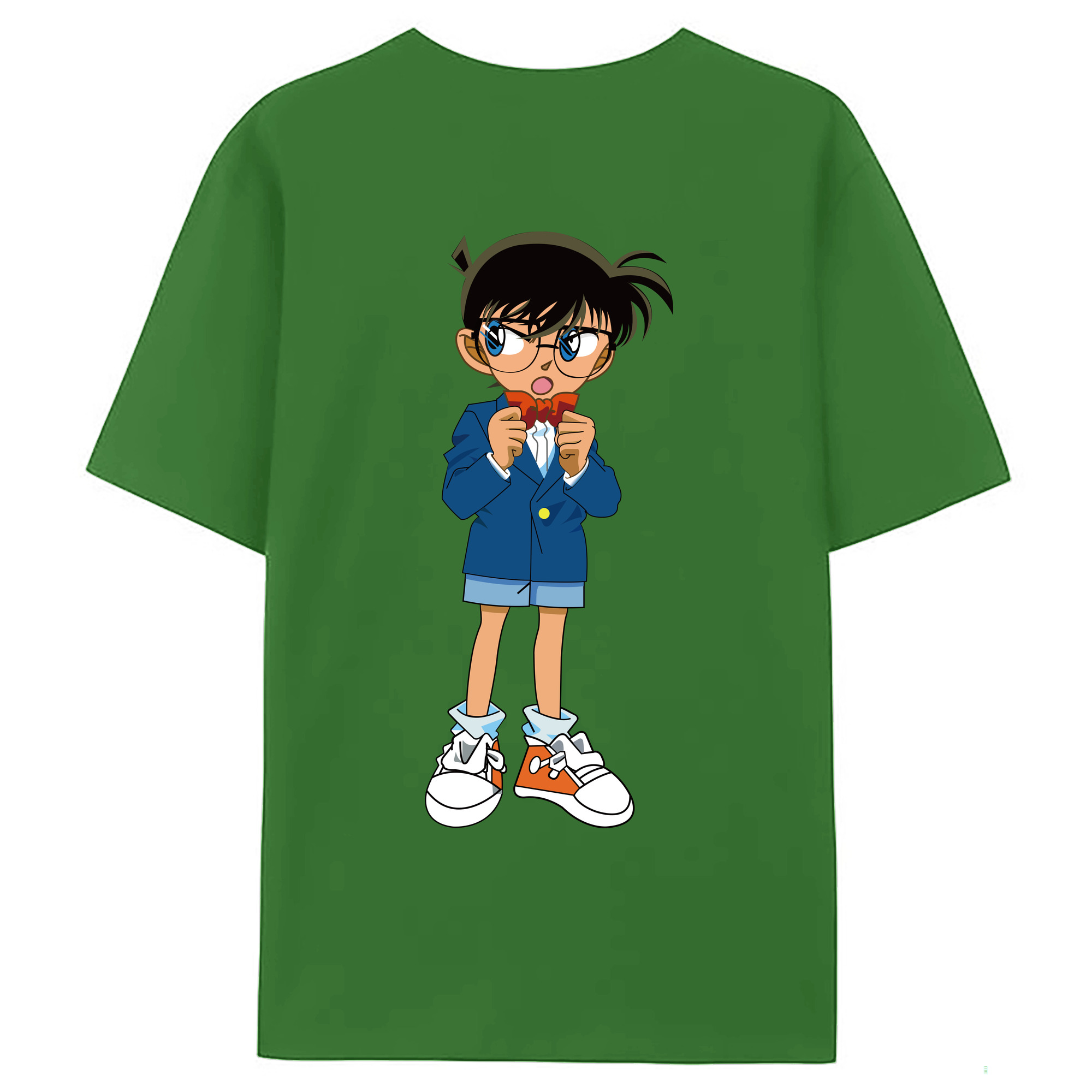 （画像用） 名探偵コナン 江戸川 コナン Detective Conan Conan Edogawa レディース半袖Tシャツ(バックプリント)